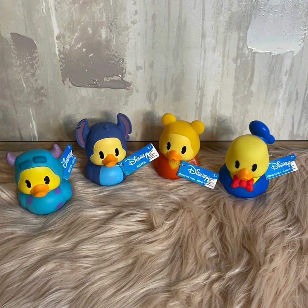 Disney Character Rubber Ducks Set of 4 New, Unused